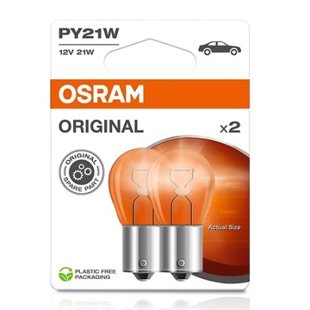 PY21W BAU15S 12V 21W ORANGE(2) REF ANTIGUA: OS7507-02B