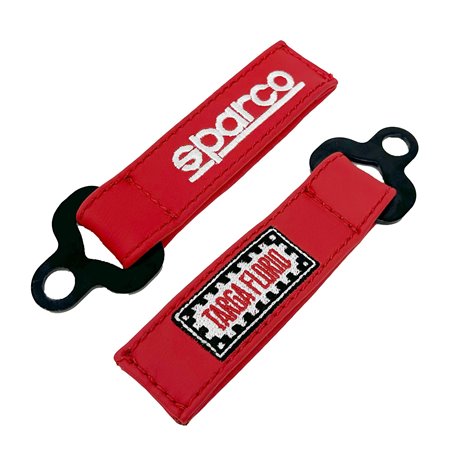 LLAVERO DE CUERO SPARCO TARGA FLORIO ROJO