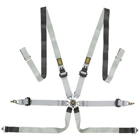 ARNES OMP 6 PUNTOS ONE-D 2" PULL UP - SIN MAGNESIO FIA 8853-2016 NEGRO / BLANCO
