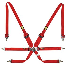 ARNES OMP 6 PUNTOS ONE 3"+2" ENDURANCE PULL DOWN - FIA 8853-2016 ROJO