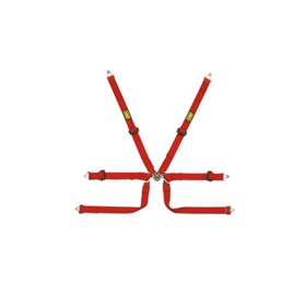 ARNES EN POLYESTER PARA FORMULA - 6 PUNTOS - PULL UP. ERGAL AJUSTE- ROJO
