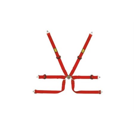 ARNES EN POLYESTER PARA FORMULA - 6 PUNTOS - PULL UP. ERGAL AJUSTE- ROJO