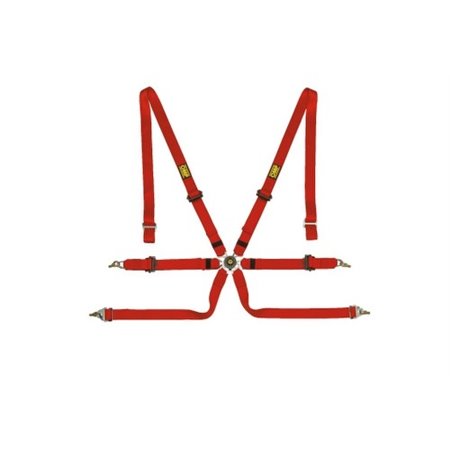 ARNES EN POLYESTER PARA SALOON - 6 PUNTOS - PULL UP. ERGAL AJUSTE- ROJO