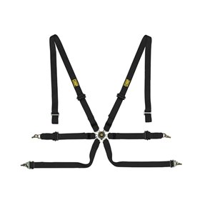 ARNES EN POLYESTER PARA SALOON - 6 PUNTOS - PULL UP. ERGAL AJUSTE- NEGRO
