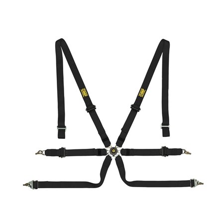 ARNES EN POLYESTER PARA SALOON - 6 PUNTOS - PULL UP. ERGAL AJUSTE- NEGRO