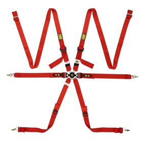 ARNES OMP 6 PUNTOS ONE 2" VERSA ENDURANCE ROJO