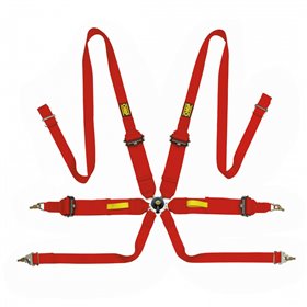 ARNES SEGURIDAD TECNICA 3"+2" ROJO PULL UP FIA 8853-2016