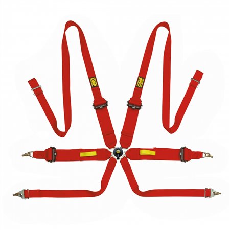 ARNES SEGURIDAD TECNICA 3"+2" ROJO PULL UP FIA 8853-2016