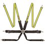 ARNES OMP 6 PUNTOS FIRST 3+2" PULL UP FIA 8853-2016 NEGRO / AMARILLO FLUO