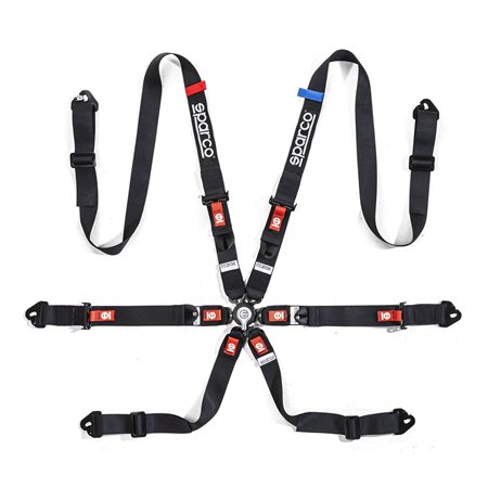 ARNES SPARCO 6 PUNTOS DE 2" H-2 MOSQUETON NEGRO