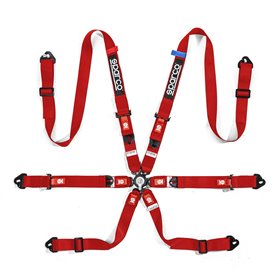 ARNES SPARCO 6 PUNTOS DE 2" H-2 MOSQUETON ROJO