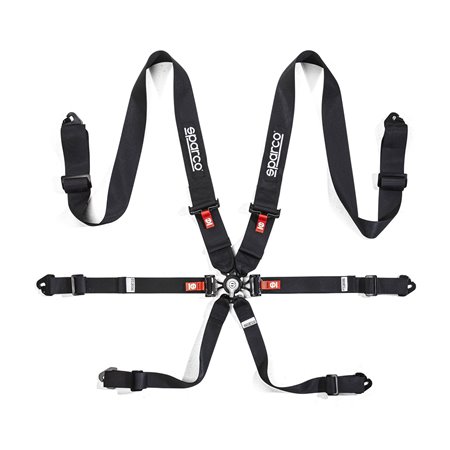 ARNES SPARCO 6 PUNTOS DE 3"+2" H3 ACERO 6P MOSQUETON NEGRO