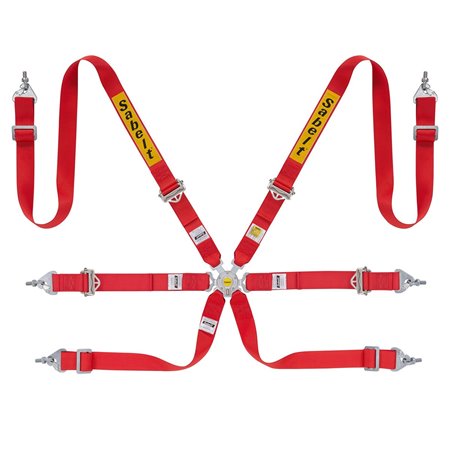 ARNES RALLY 6 PUNTOS ALUMINIO 2" FIA8853-2016 ROJO