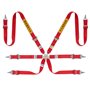 ARNES RALLY 6 PUNTOS ALUMINIO 2" FIA8853-2016 ROJO