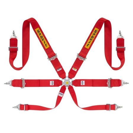 ARNES RALLY 6 PUNTOS ALUMINIO 3" FIA8853-2016 ROJO