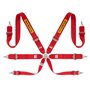 ARNES RALLY 6 PUNTOS ALUMINIO 3" FIA8853-2016 ROJO