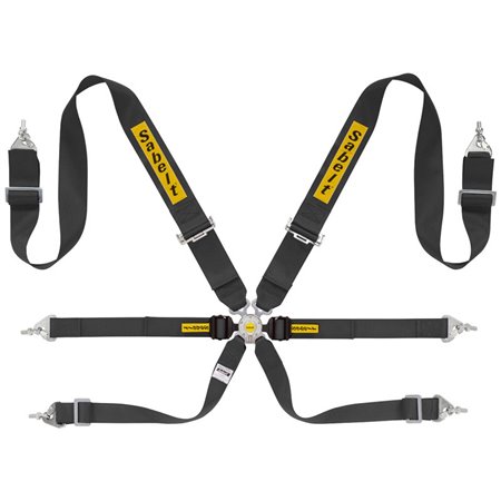 ARNES RALLY 6 PUNTOS ACERO 3"+2" FIA8853-2016 NEGRO