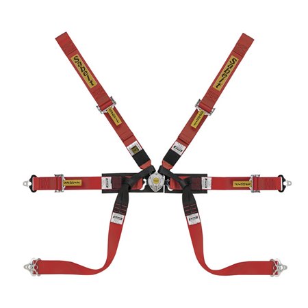 ARNES SABELT 6 PUNTOS FORMULA MID FIA8853-2016 2" PULL UP ROJO