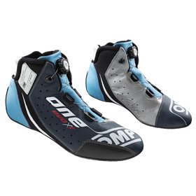 ZAPATILLAS OMP ONE EVO X R FIA 8856-2018 AZUL MARINO / PLATA / CIAN TALLA 41