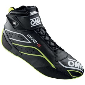 ZAPATILLAS OMP ONE-S FIA 8856-2018 NEGRO / AMARILLO FLUO TALLA 42
