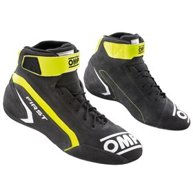 ZAPATILLAS OMP FIRST FIA 8856-2018 GRIS / AMARILLO FLUO TALLA 37