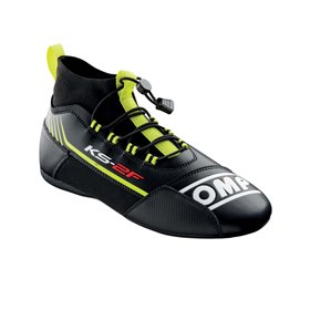 ZAPATILLAS OMP KART KS-2F NEGRO/AMARILLO FLUO TALLA 32