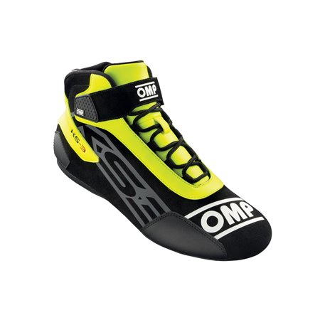 ZAPATILLAS OMP KART KS-3 NEGRO/AMARILLO FLUO TALLA 35