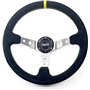 VOLANTE DESPLAZADO MOD. TRACK PIEL VUELTA BRAZOS PLATA OCC MOTORSPORT