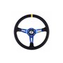VOLANTE MOMO 350 MM PIEL VUELTA NEGRO Y AZUL MOD.03