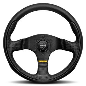 VOLANTE MOMO TEAM 280 MM CUERO PERFORADO NEGRO