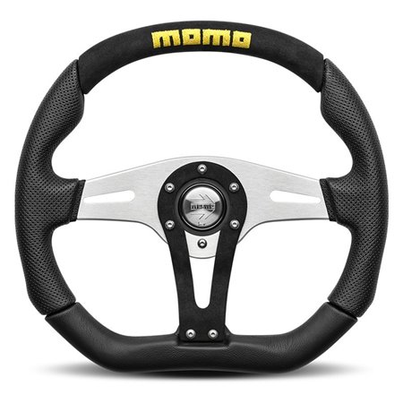 VOLANTE MOMO TREK 350 MM CUERO Y ALCANTARA