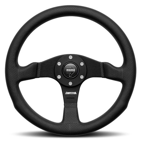 VOLANTE MOMO COMPETITION 350 MM CUERO NEGRO