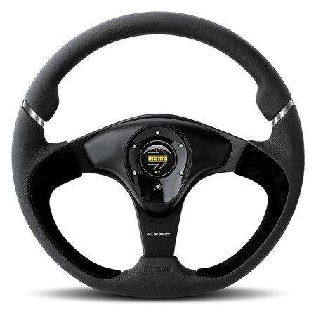 VOLANTE MOMO NERO 350 MM PIEL NEGRA
