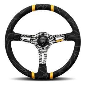 VOLANTE MOMO ULTRA 350 MM MICROFIBRA NEGRO