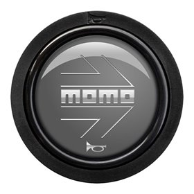 PACK 10 PULSADOR MOMO ARROW LOGO BRILLANTE ANTRACITA CROMADO 2CC R