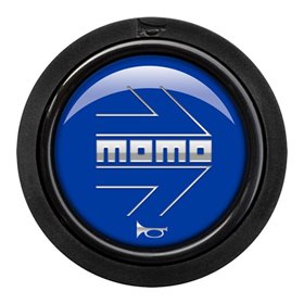 PACK 10 PULSADOR MOMO ARROW LOGO BRILLANTE AZUL CROMADO 2CC F