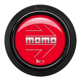 PACK 10 PULSADOR MOMO ARROW LOGO BRILLANTE ROJO CROMADO 2CC F
