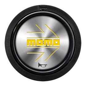 PACK 10 PULSADOR MOMO ARROW LOGO PLATA AMARILLO 2CC F