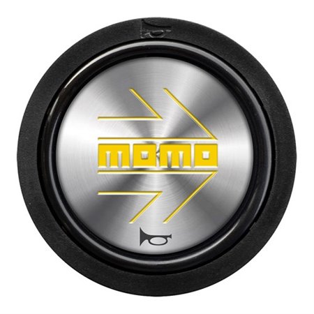 PACK 10 PULSADOR MOMO ARROW LOGO PLATA AMARILLO 2CC F