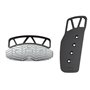 JUEGO 2 PEDALES OMP ALUMINIO ANODIZADO NEGRO COCHE AUTOMATICO