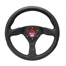 VOLANTE MOD.383 CUERO PERFORADO COSIDO ROJO