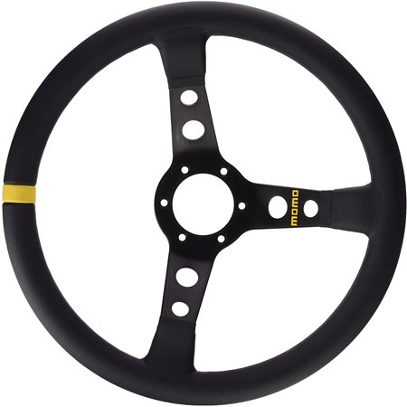VOLANTE MOMO MOD.07 350 CUERO NEGROH.