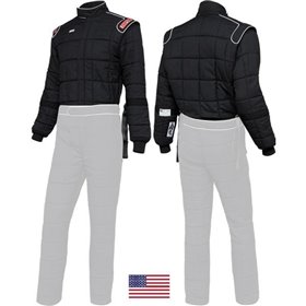 SIMPSON RACING DRAG TRAJE DE CARRERAS DE DOS PIEZAS CHAQUETA SFI 15 NEGRO TALLA S