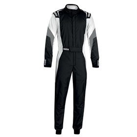 TRAJE DE CARRERAS TECNICA HYBRID FIA 8856-2018 NEGRO / AMARILLO FLUO TALLA 64