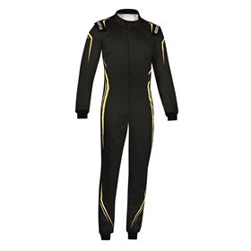 TRAJE DE CARRERAS FIRST EVO FIA 8856-2018 ANTRACITA / AMARILLO FLUO TALLA 44