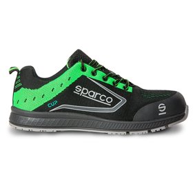 ZAPATILLAS SPARCO CUP ADELAIDE TALLA 41 NEGRA/VERDE S1P SRC