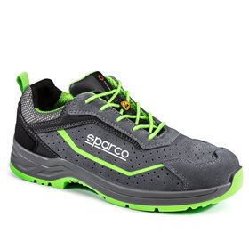 ZAPATO SEGURIDAD SPARCO INDY FELIX S1P ESD TALLA 48 GRIS/VERDE FLUOR