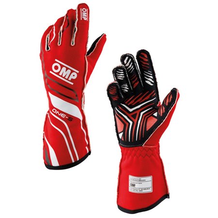 GUANTES OMP ONE-S FIA 8856-2018 ROJO TALLA M