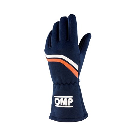 GUANTES OMP DIJON FIA 8856-2018 AZUL MARINO / NARANJA FLUO TALLA M