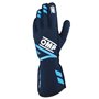 GUANTES OMP ONE EVO FX FIA 8856-2018 AZUL MARINO/CIAN TALLA XL
